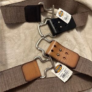 NWT Fossil size small 2x belts Tan and Black Belt Set
